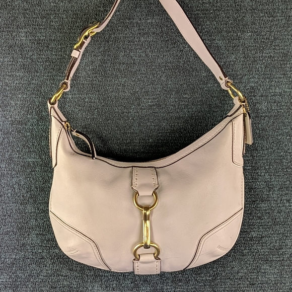 Coach White Leather Classic Shoulder Bag